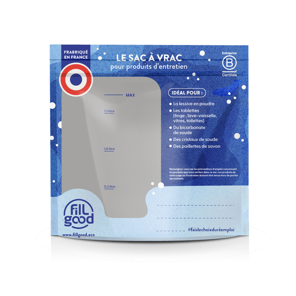 Sac doseur réutilisable pour produits d'entretien