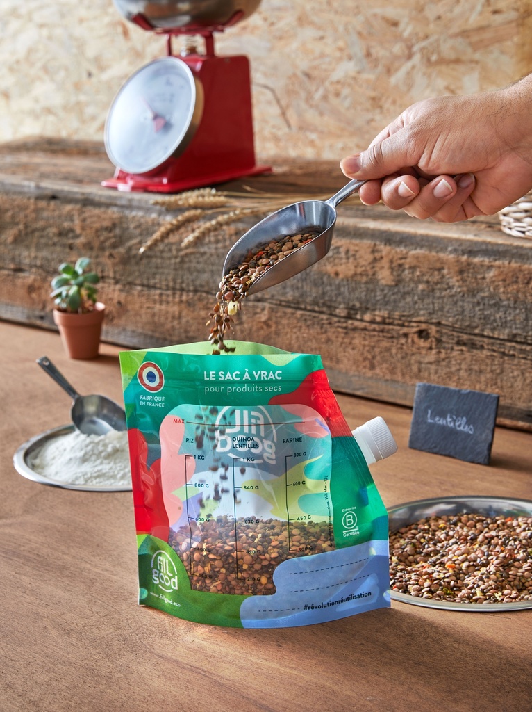 Sac doseur réutilisable gros bouchon