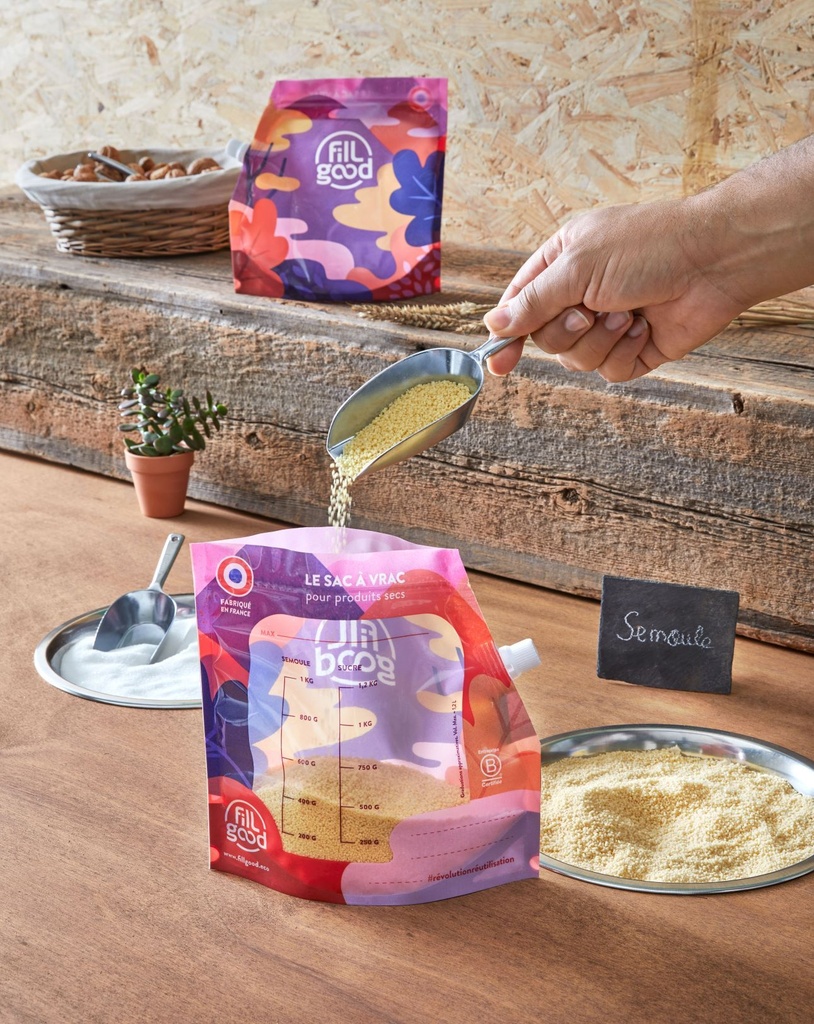 Sac doseur réutilisable petit bouchon