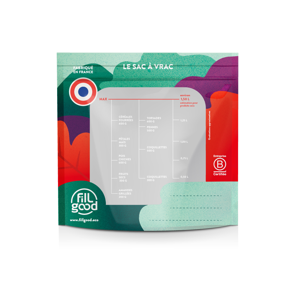 Sac à vrac doseur zippé